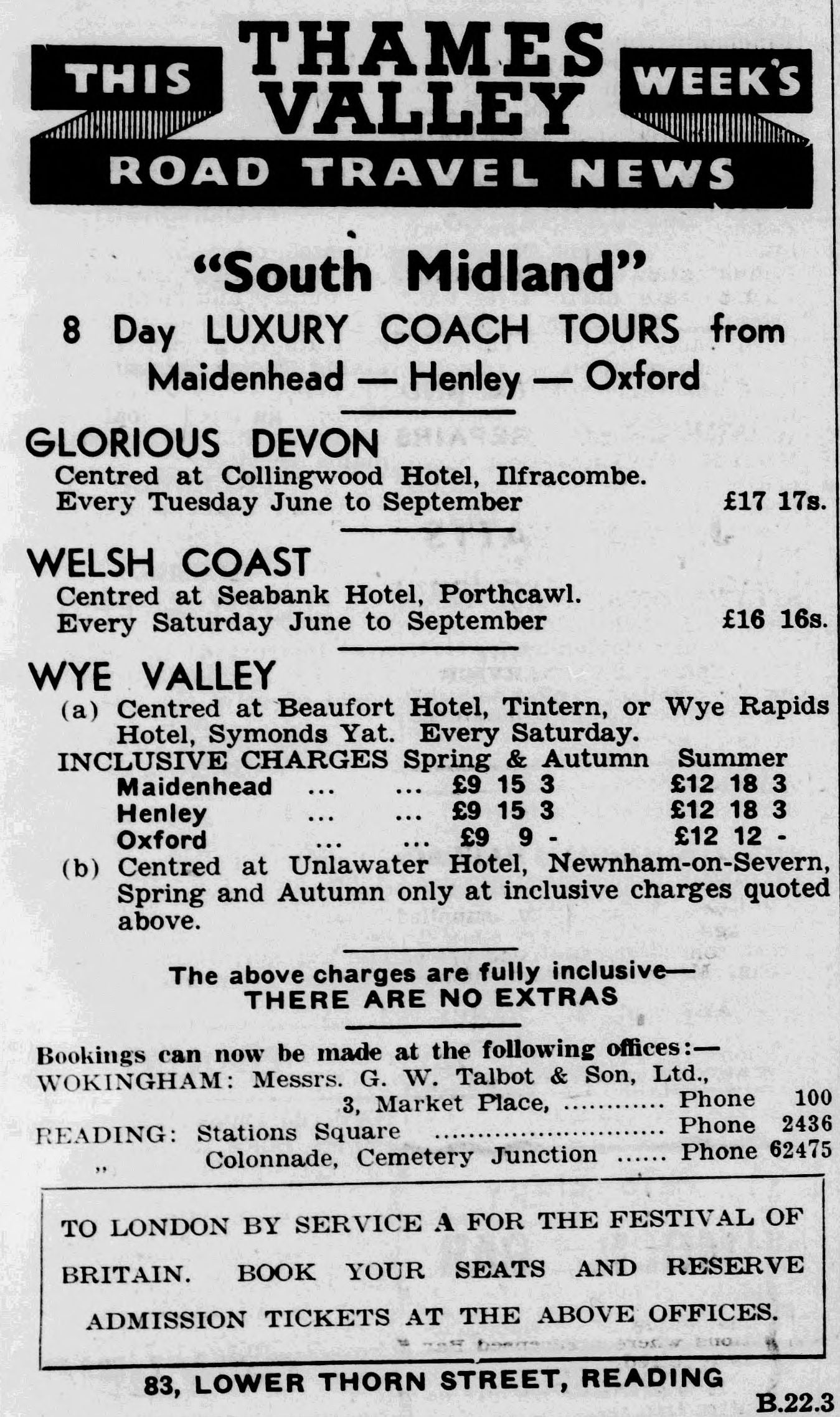 Wye Rapids Hotel Advertisement 1951