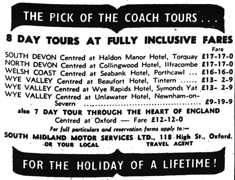Wye Rapids Hotel Advertisement 1952