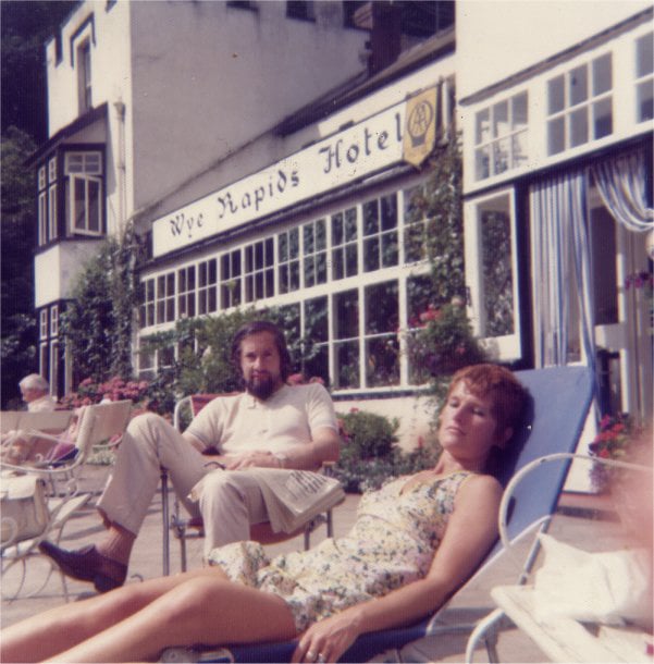 Relaxing on the Terrace of the Wye Rapids Hotel