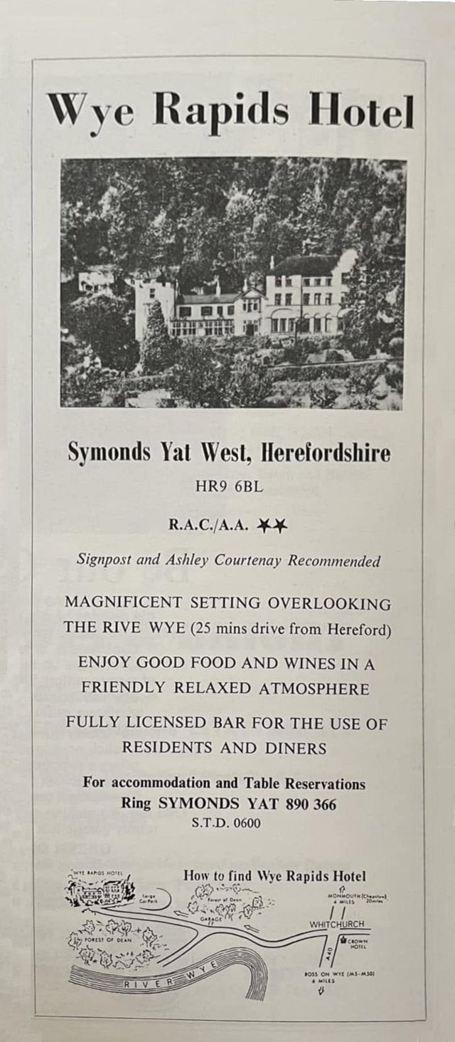 Advert from the Forest of Dean Guide 1980