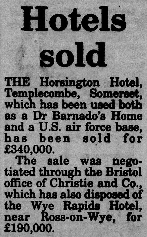Wye Rapids Hotel Sold in 1986